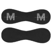 Balle De Softball Noir Blanc Monogramme Nom (Panneaux)