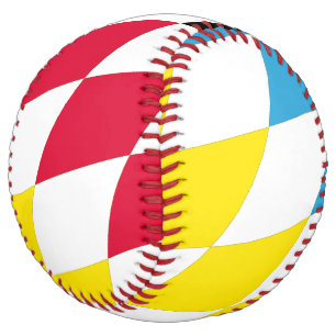 Balle De Softball Noir rouge jaune Bavaria Motif Drapeau Diamant