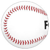 Balle De Softball Noir sur softball blanc (Devant gauche)