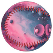 Balle De Softball nom avec espace rose (Devant gauche)