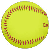Balle De Softball Nom de la Personnaliser Monogramme (Devant gauche)