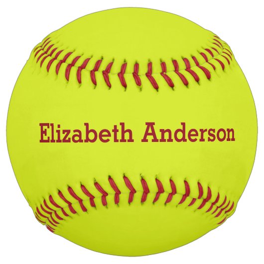 Balle De Softball Nom de la Personnaliser Monogramme (Devant)