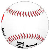 Balle De Softball Nom du coeur (Devant)