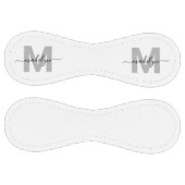 Balle De Softball Nom du monogramme blanc noir (Panneaux)