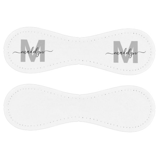 Balle De Softball Nom du monogramme blanc noir (Panneaux)