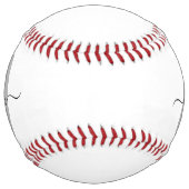 Balle De Softball Nom du monogramme blanc noir (Devant)