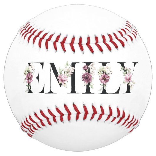 Balle De Softball Nom Emily (Devant)