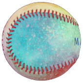 Balle De Softball Nom personnalisé Explosion de couleur (Devant gauche)