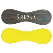 Balle De Softball Nom rustique en bois foncé jaune (Panneaux)