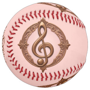 Balle De Softball Note sur le Clé musical de nom personnalisé
