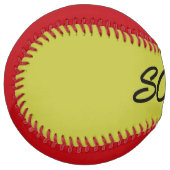 Balle De Softball Noter or et rouge softball (Devant gauche)