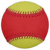 Balle De Softball Noter or et rouge softball (Dos)