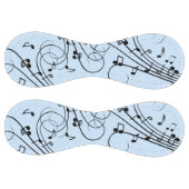 Balle De Softball Notes de musique fantaisie Bleu (Panneaux)