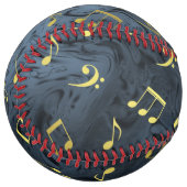Balle De Softball notes d'or (Devant gauche)