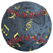 Balle De Softball notes d'or (Dos)