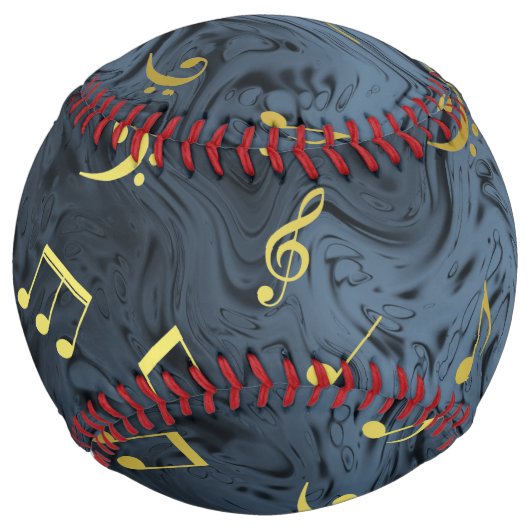 Balle De Softball notes d'or (Devant)