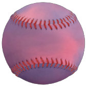 Balle De Softball Nuages roses bleus (Dos)