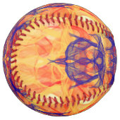 Balle De Softball ORANGE FUMÉE - Art Fractal - Softball (Devant gauche)