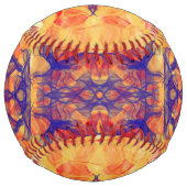 Balle De Softball ORANGE FUMÉE - Art Fractal - Softball (Dos)