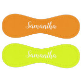 Balle De Softball orange vif & jaune -ajouter le nom (Panneaux)