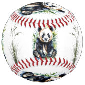 Balle De Softball Ours de panda aquarelle (Dos)