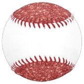 Balle De Softball Paillettes Rouge Blanc (Dos)