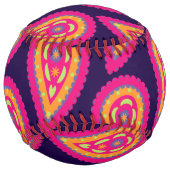 Balle De Softball Paisley coloré (Dos)