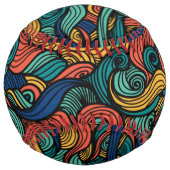 Balle De Softball Paisley haché (Devant)