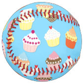 Balle De Softball Pale Pastel Blue Cup Cakes (Devant gauche)