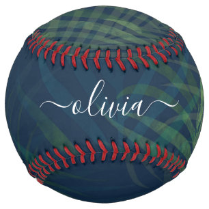 Balle De Softball Palmiers vert foncé motif feuille