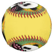 Balle De Softball Panda bébé ours mignonne et heureux (Dos)