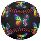 Balle De Softball Papillon arc-en-ciel (Dos)