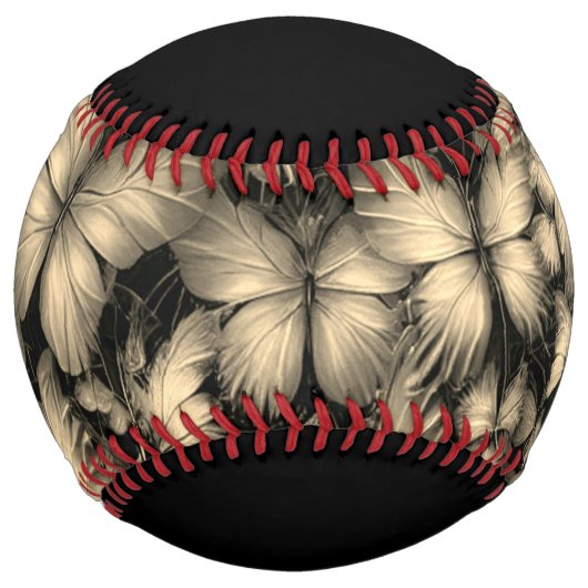 Balle De Softball Papillons d'or (Devant)