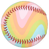 Balle De Softball Pâque arc-en-ciel pastel (Devant gauche)