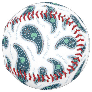 Balle De Softball Paramecia Paisley Biologie Nerd Fan de Sport