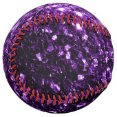 Balle De Softball Parties scintillant violet foncé étincelant Monogr (Devant gauche)