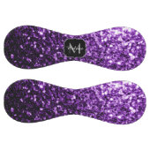 Balle De Softball Parties scintillant violet foncé étincelant Monogr (Panneaux)