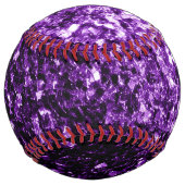 Balle De Softball Parties scintillant violet foncé étincelant Monogr (Dos)