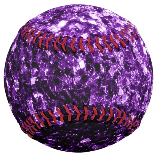 Balle De Softball Parties scintillant violet foncé étincelant Monogr (Dos)