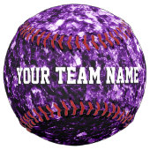 Balle De Softball Parties scintillant violet foncé scintille Votre n (Devant)