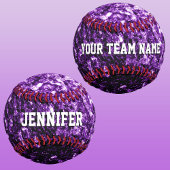 Balle De Softball Parties scintillant violet foncé scintille Votre n