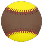 Balle De Softball Partition jaune et marron softball (Dos)