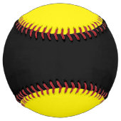 Balle De Softball Partition jaune et noir softball (Dos)