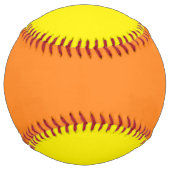Balle De Softball Partition jaune et orange sofball (Dos)