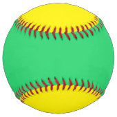 Balle De Softball Partition jaune et vert softball (Dos)