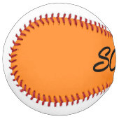 Balle De Softball Partition orange et blanc softball (Devant gauche)