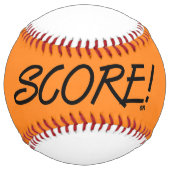 Balle De Softball Partition orange et blanc softball (Devant)