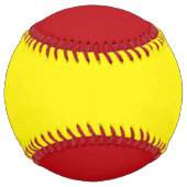 Balle De Softball Partition rouge et jaune softball (Dos)