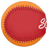 Balle De Softball Partition rouge et orange softball (Devant gauche)