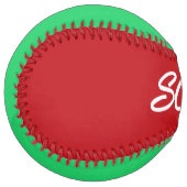 Balle De Softball Partition rouge et vert softball (Devant gauche)